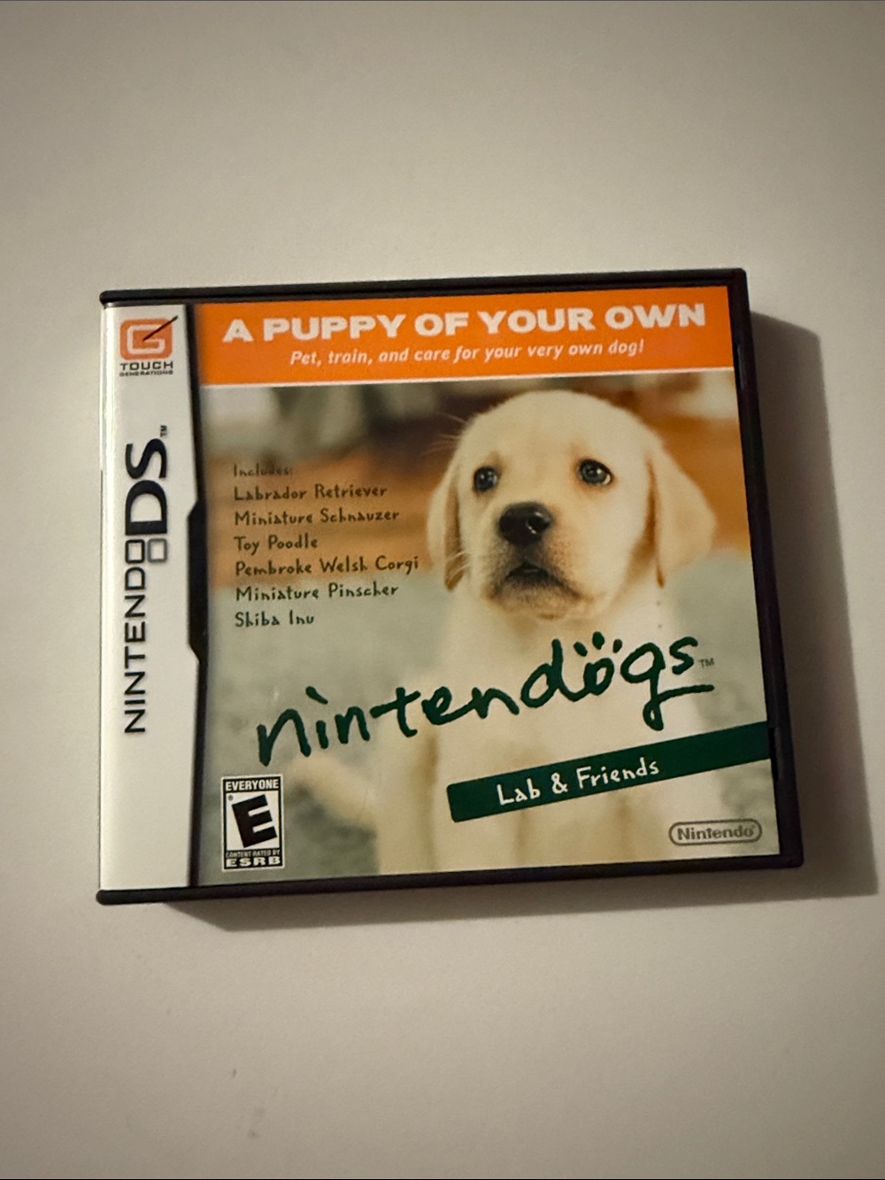Nintendo Nintendogs Lab & Friends - White, Orange & Green Cover